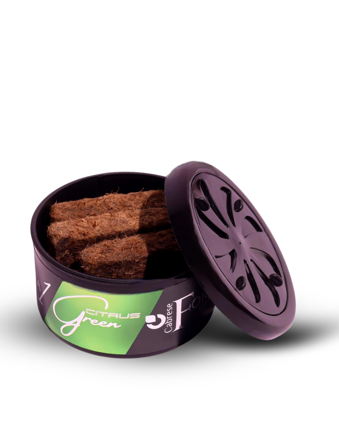 Cabrese Formula 1 Citrus Green Organic Block Car Perfumes | Eco-Friendly, Long-Lasting Car Air Freshener | Elegant Natural Fragrance, No-Spill Solid Design