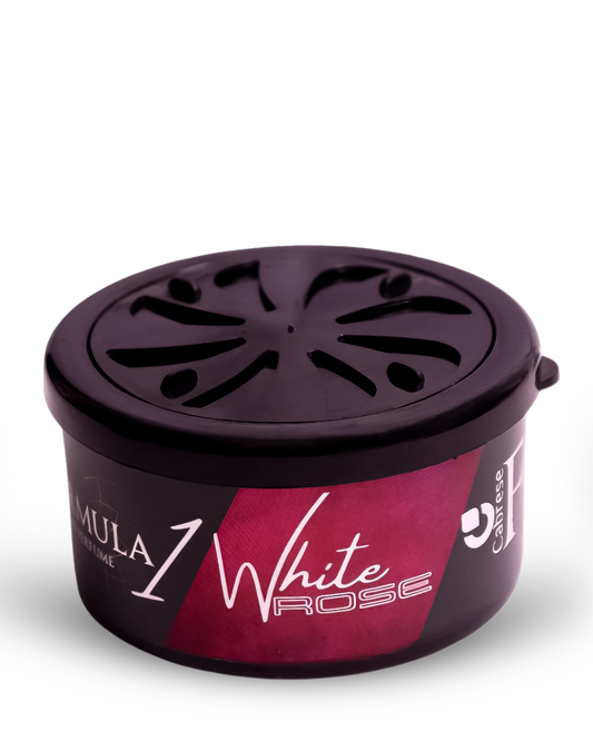 Cabrese Formula 1 White Rose Organic Block Car Perfumes | Eco-Friendly, Long-Lasting Car Air Freshener | Elegant Natural Fragrance, No-Spill Solid Design