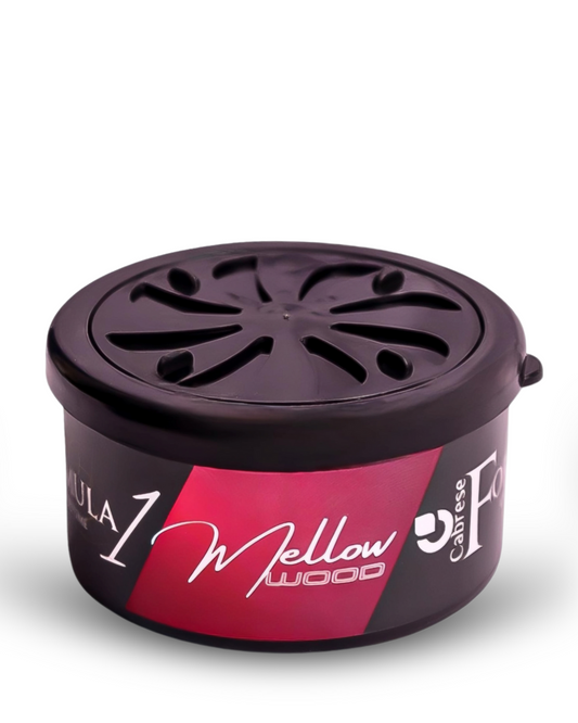 Cabrese Formula 1 Mellow Wood Organic Block Car Perfumes | Eco-Friendly, Long-Lasting Car Air Freshener | Elegant Natural Fragrance, No-Spill Solid Design