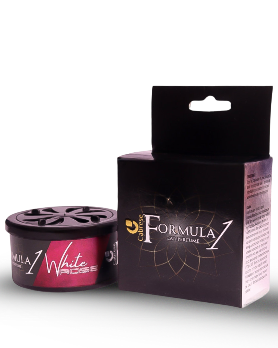 Cabrese Formula 1 White Rose Organic Block Car Perfumes | Eco-Friendly, Long-Lasting Car Air Freshener | Elegant Natural Fragrance, No-Spill Solid Design