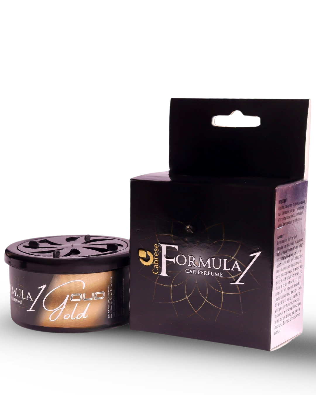 Cabrese Formula 1 Oud Gold Organic Block Car Perfumes | Eco-Friendly, Long-Lasting Car Air Freshener | Elegant Natural Fragrance, No-Spill Solid Design