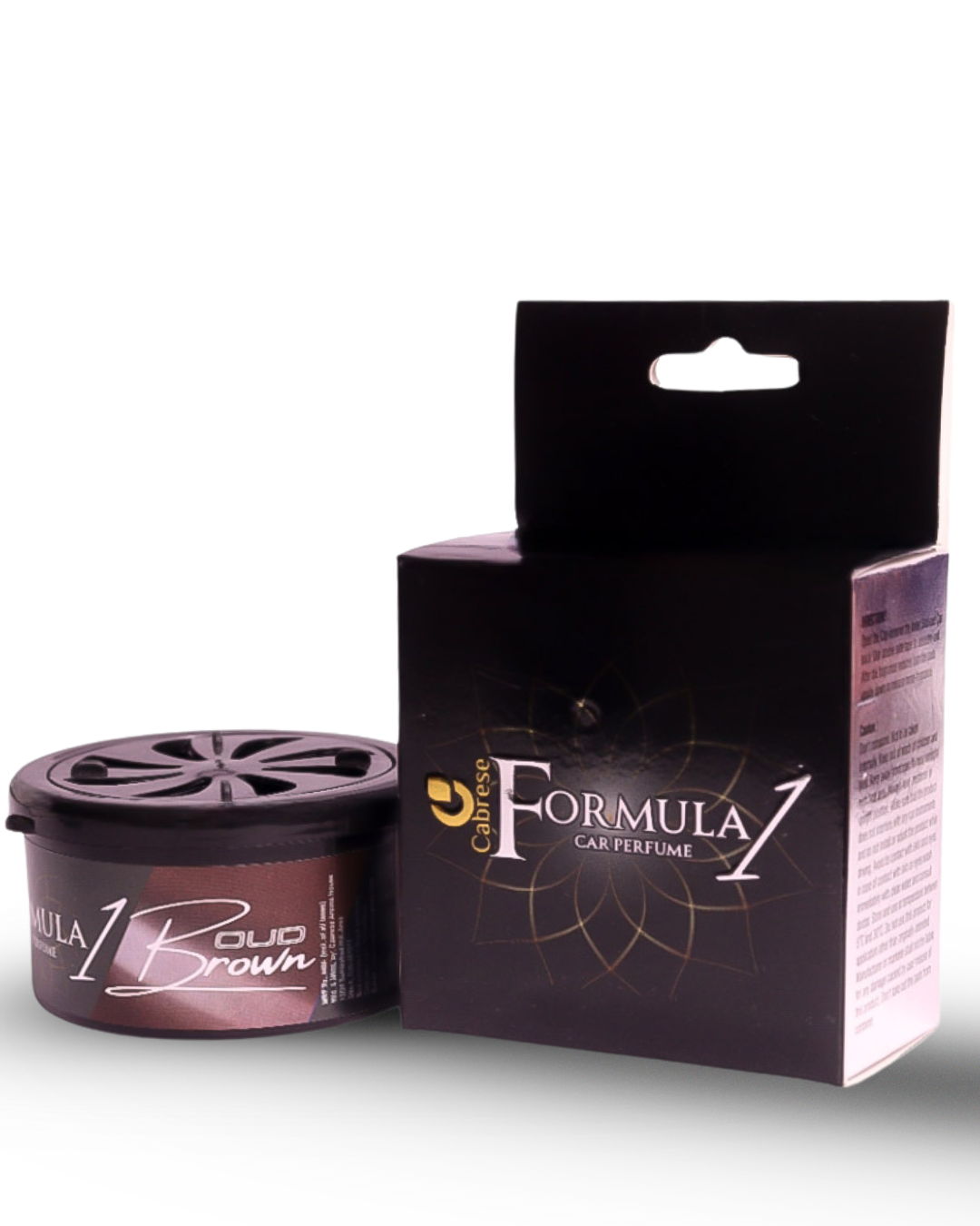 Cabrese Formula 1 Oud Brown Organic Block Car Perfumes | Eco-Friendly, Long-Lasting Car Air Freshener | Elegant Natural Fragrance, No-Spill Solid Design