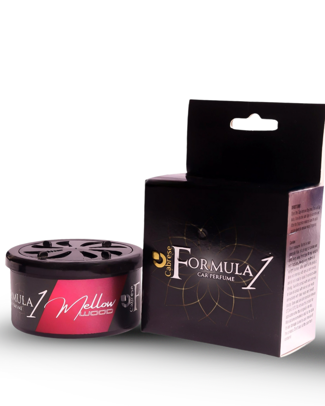 Cabrese Formula 1 Mellow Wood Organic Block Car Perfumes | Eco-Friendly, Long-Lasting Car Air Freshener | Elegant Natural Fragrance, No-Spill Solid Design