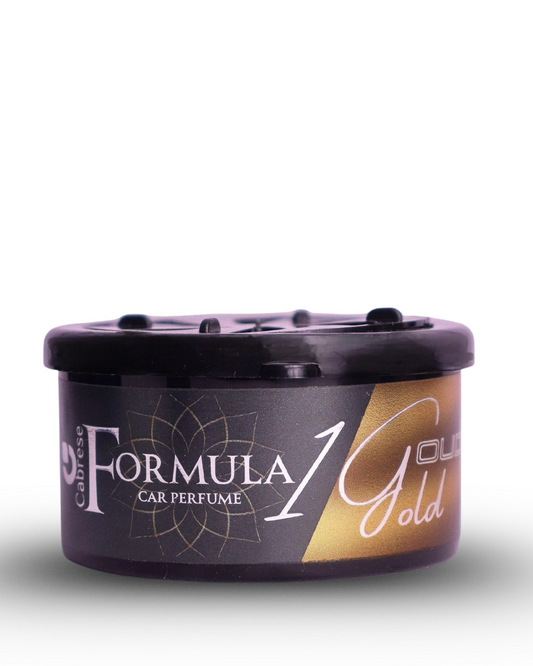 Cabrese Formula 1 Oud Gold Organic Block Car Perfumes | Eco-Friendly, Long-Lasting Car Air Freshener | Elegant Natural Fragrance, No-Spill Solid Design