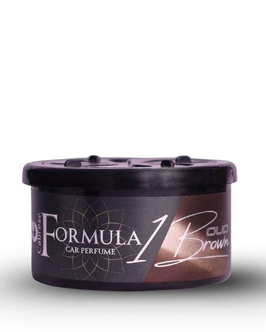 Cabrese Formula 1 Oud Brown Organic Block Car Perfumes | Eco-Friendly, Long-Lasting Car Air Freshener | Elegant Natural Fragrance, No-Spill Solid Design